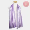 Truedames 6pcs - Sheer Satin Striped Lightweight Scarf In Purple