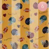 Truedames 6pcs - Silk Feel Satin Football And Helmet Pattern Print Scarf In Yellow