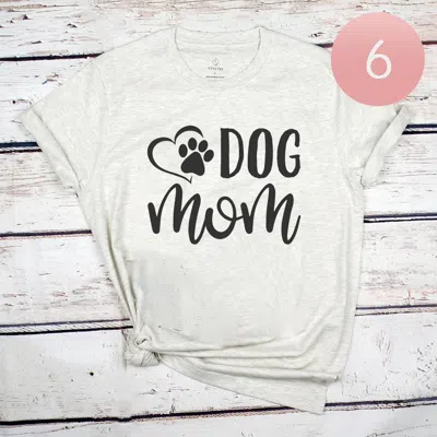 Truedames 6pcs - Assorted Size Dog Mom Graphic T-shirts In White