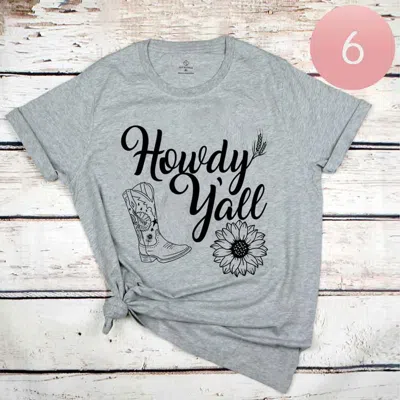 Truedames 6pcs - Assorted Size Howdy Y'all Graphic T-shirts In Multi