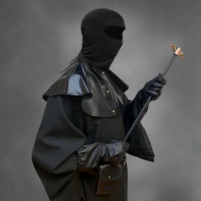 Truedames 6pcs - Plague Doctor Halloween Costume Set In Black
