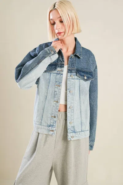 Truedames A Bar Song Denim Jacket In Blue