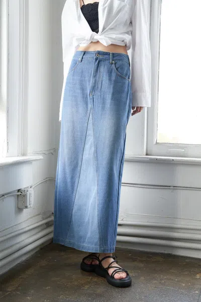 Truedames A Leap Of Faith Midi Denim Skirt In Multi