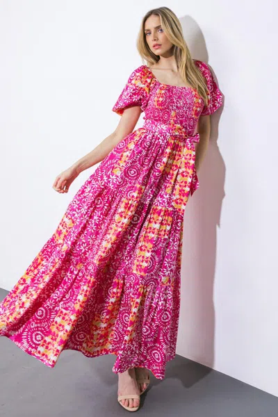 Truedames A Leap Of Faith Woven Maxi Dress In Pink