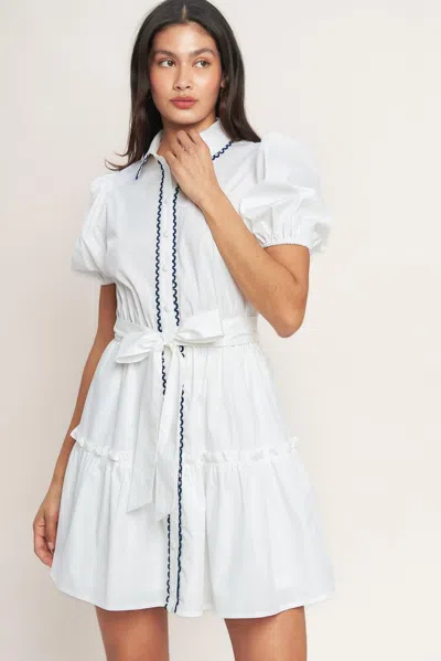 Truedames A Little Bit Lovely Woven Mini Dress In White
