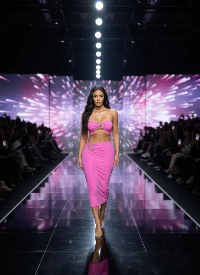 Truedames A Sharp Triangular Cutout Midi In Pink