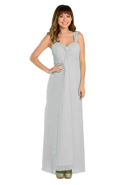 Truedames A Simple Chiffon Bridesmaid Dress In Blue