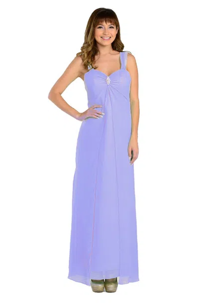 Truedames A Simple Chiffon Bridesmaid Dress In Blue