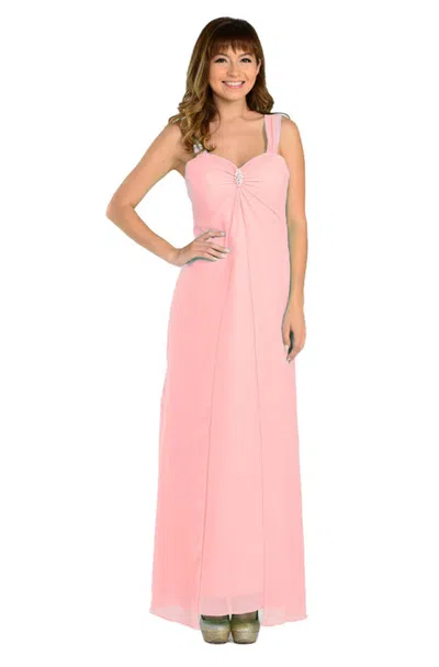 Truedames A Simple Chiffon Bridesmaid Dress In Pink