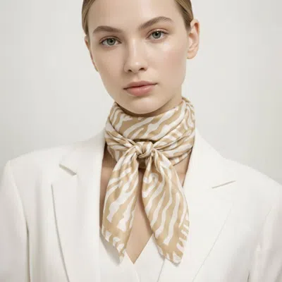 Truedames Abstract Animal Print Square Bandana Scarf In Pink