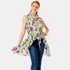 Truedames Abstract Floral Vest Cover Up In Blue