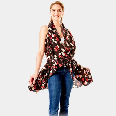 Truedames Abstract Floral Vest Cover Up In Multi