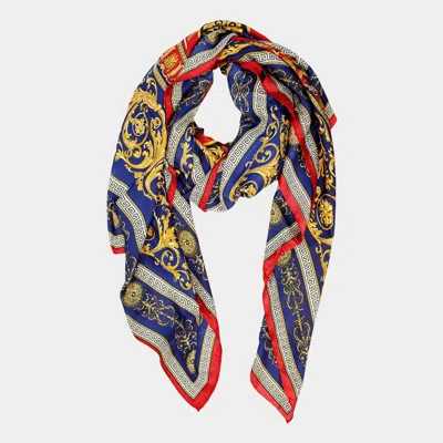 Truedames Abstract Pattern Printed Oblong Silky Satin Scarf Shawl In Multi