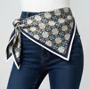 Truedames Abstract Pattern Printed Silk Scarf In Multi