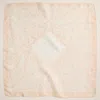 Truedames Abstract Pattern Printed Square Silky Satin Scarf In Sand