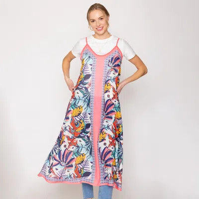 Truedames Abstract Print Sleeveless Maxi Dress In Multi