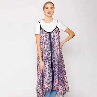 Truedames Abstract Print Sleeveless Maxi Dress In Multi