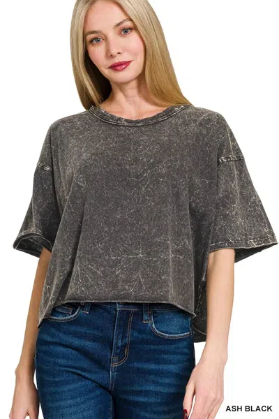 Truedames Acid Crinkle-washed Oversized T-shirt In Gray