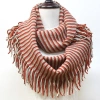 Truedames Acrylic Infinity Fringe Scarf In Multi