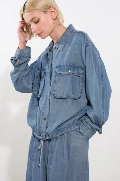 Truedames Active Vibe Tencel Denim Jacket In Blue