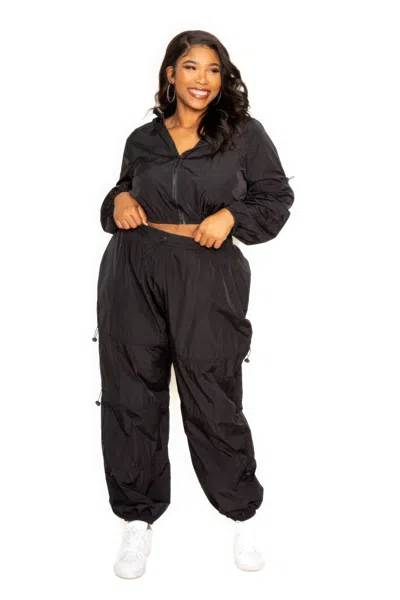 Truedames Active Zip Up Set With Cord Lock Detail In Black