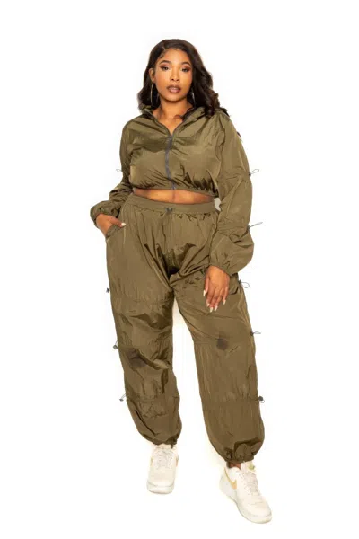 Truedames Active Zip Up Set With Cord Lock Detail In Green
