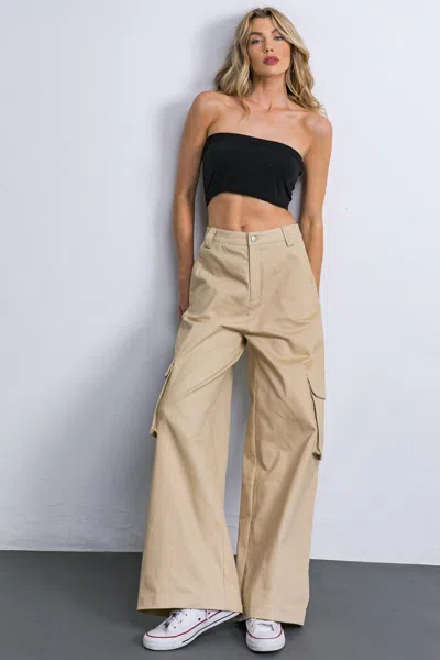 Truedames Adorable Posh Woven Cargo Pants In Animal Print