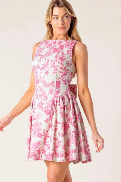 Truedames Adventure Island Pink Woven Mini Dress In Multi