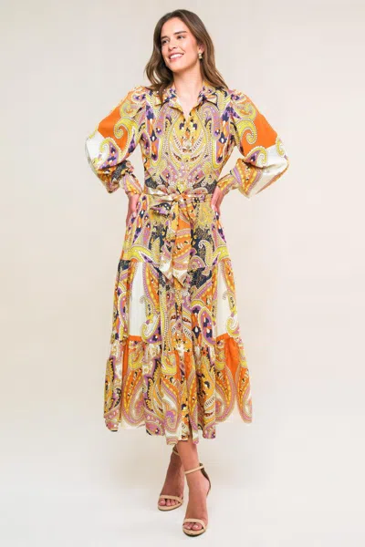 Truedames Aesthetic Pose Woven Midi Dress In Multi