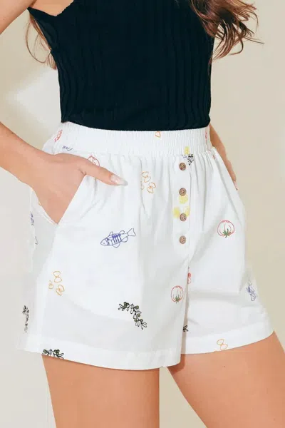 Truedames After Hours White Woven Shorts