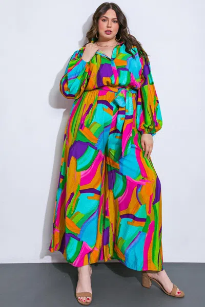 Truedames All My Heart Woven Jumpsuit In Multi