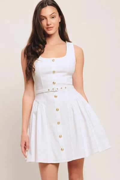 Truedames Alyssa Woven Mini Dress In White