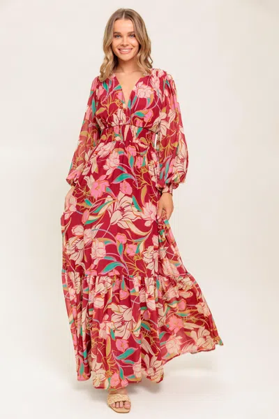 Truedames Amazing Presence Woven Maxi Dress In Pink