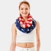 Truedames American Flag Infinity Scarf In Multi