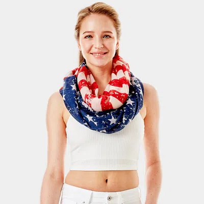 Truedames American Flag Infinity Scarf In Multi