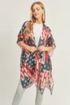 Truedames American Flag Kimono In Blue