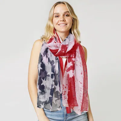 Truedames American Usa Flag Printed Scarf In Multi