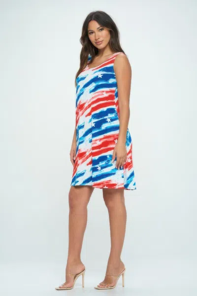 Truedames Hit Missy Tank Dress In Multi