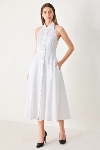 Truedames Angel Charm Woven Midi Dress In White