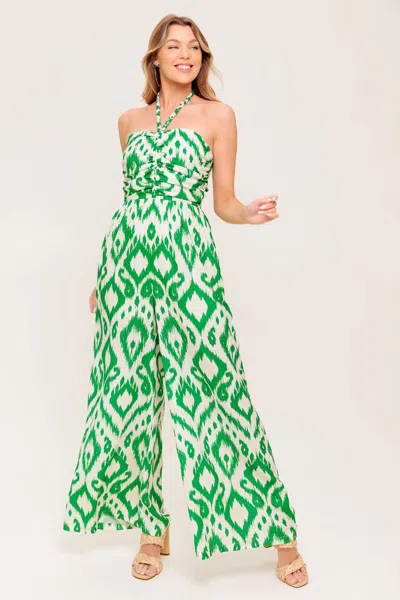 Truedames Angelic Touch Green Woven Jumpsuit