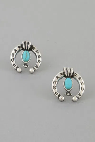 Truedames Antique Horseshoe Stud Earrings In Multi