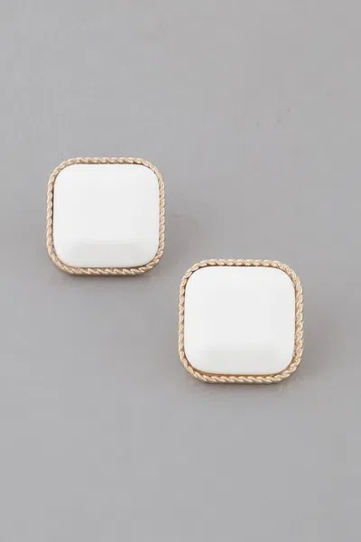 Truedames Antique Twisted Cubic Earrings In Gold