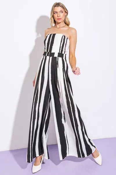 Truedames Anywhere With You Woven Jumpsuit In Black