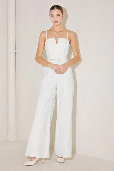 Truedames Arctic Elegance Woven Jumpsuit In White