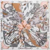 Truedames Artistic Silk Feel Square Scarf In Pink