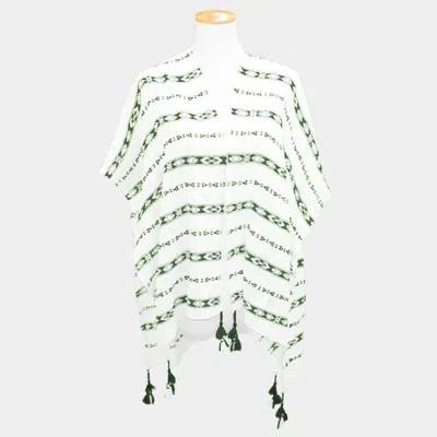 TRUEDAMES AZTEC PATTERN TASSEL PONCHO