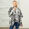 Truedames Aztec Pattern Tassel Poncho In Multi