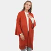 Truedames Aztec Patterned Fringe Poncho In Brown