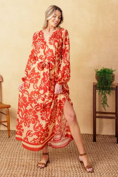Truedames Back In Action Woven Midi Dress In Multi