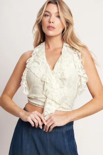 Truedames Ballet Muse Woven Lace Top In White